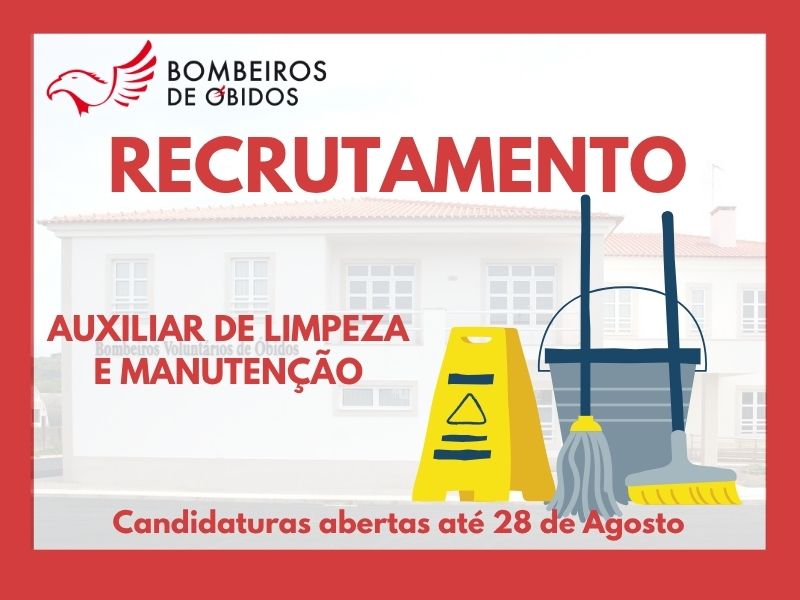 Recrutamento Auxiliar de Limpeza e Manutenção